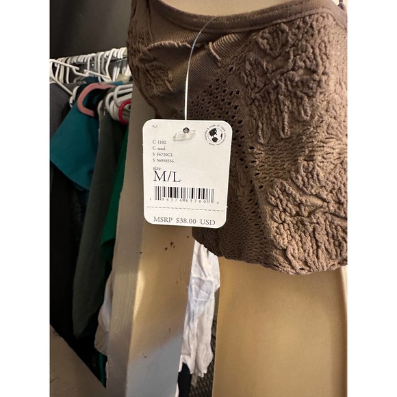 Free People Intimately Candy Seamless Bra Sand Size M/L - Picture 6 of 7